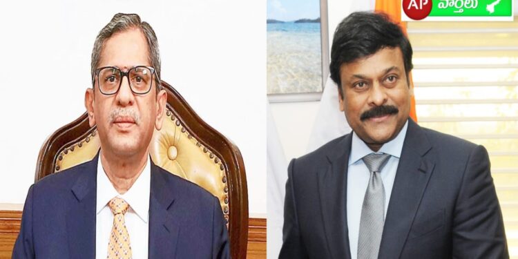 చిరంజీవికి మాజీ సీజేఐ ఎన్వీ రమణ లేఖ..!!