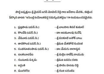 వైఎస్సార్ కాంగ్రెస్ లో పెను మార్పులు