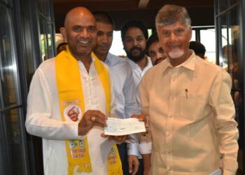 మొదటి జీతాన్ని అమరావతికి విరాళం ఇచ్చిన టీడీపి ఎంపీ